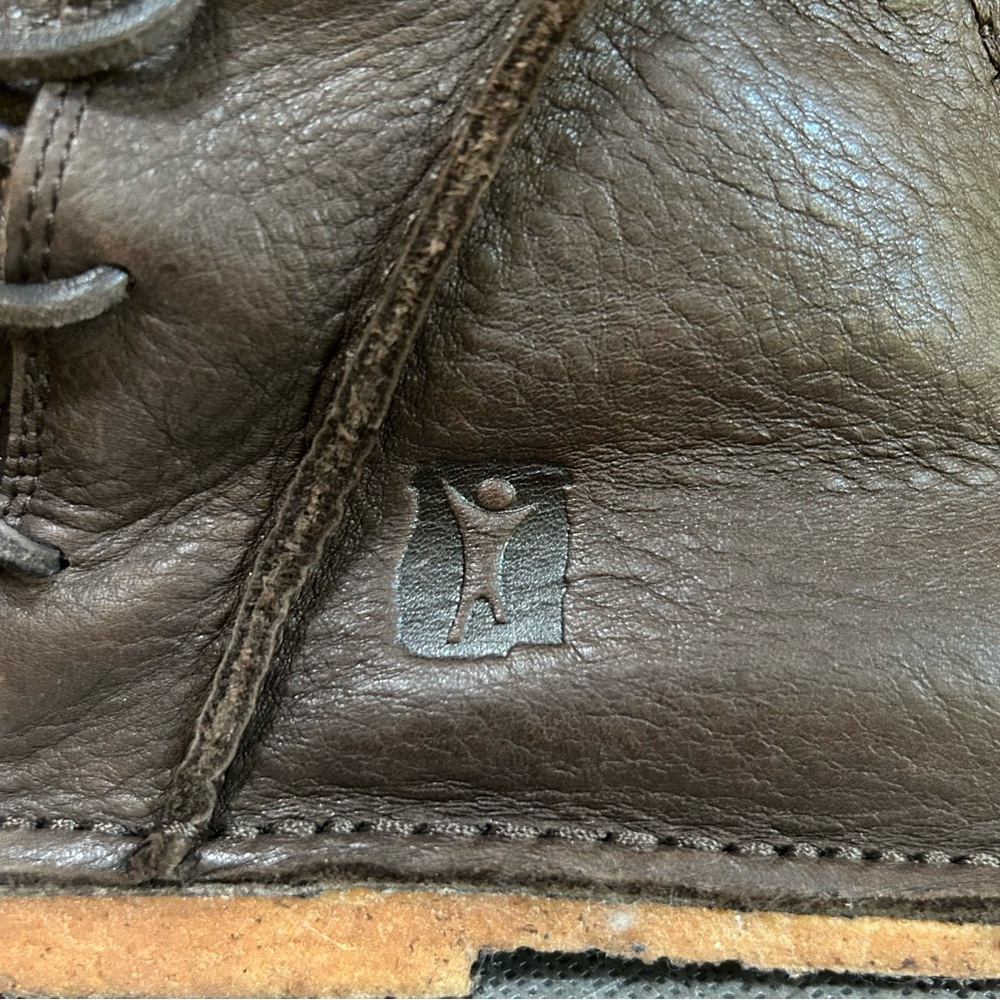 Pure Footwear ~ Indie Brown Leather Flat Lace-Up Ankle Boots in size 9 - Picture 3 of 12